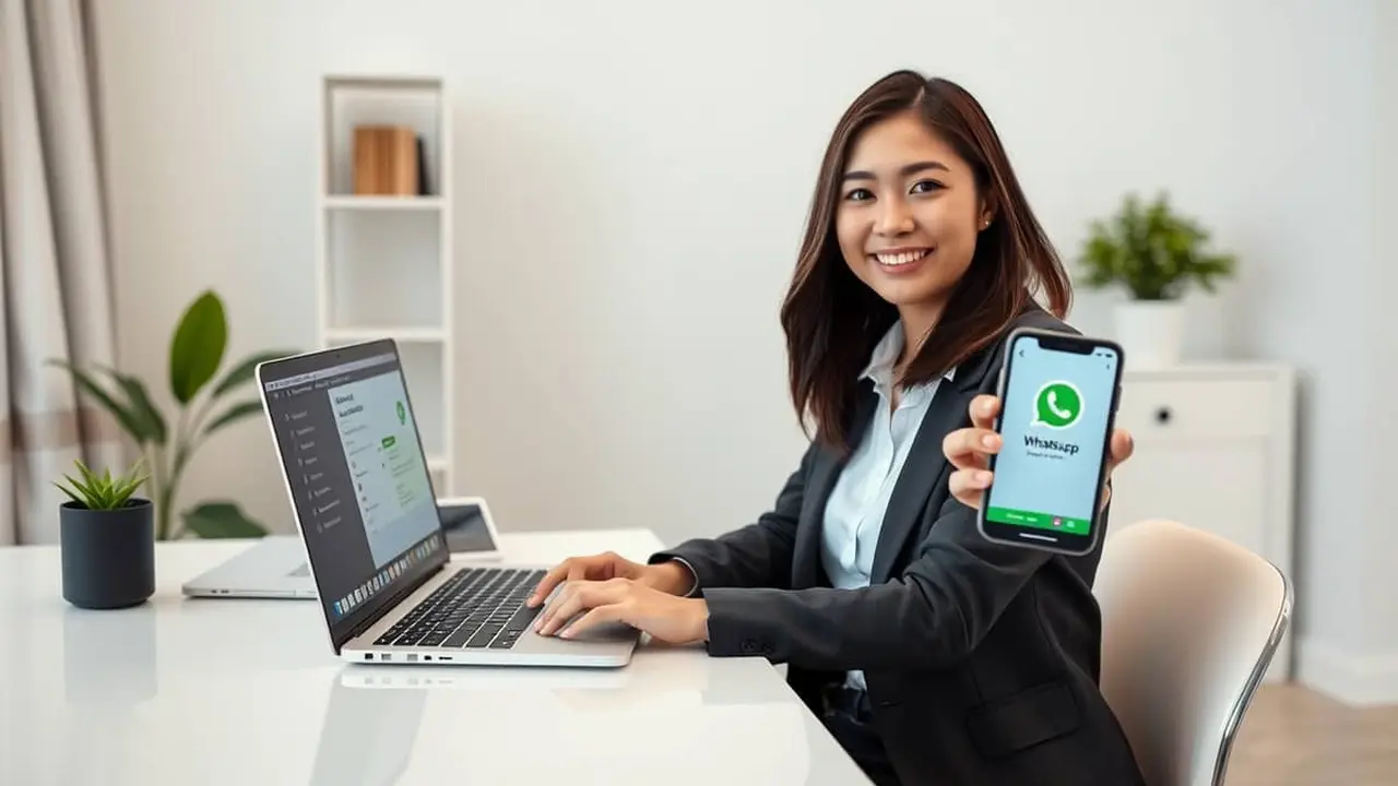 cara buka wa di laptop