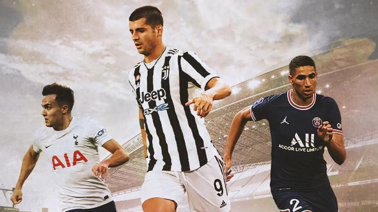 Ilustrasi - Sergio Reguilon, Alvaro Morata, Achraf Hakimi