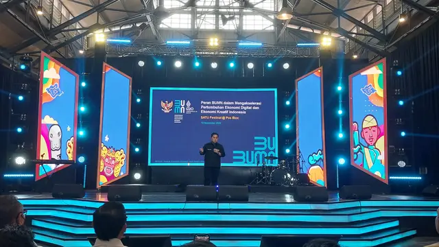 Menteri BUMN Erick Thohir dalam Satu Festival Indonesia, di Pos Bloc, Jakarta Pusat, Kamis (10/11/2022).
