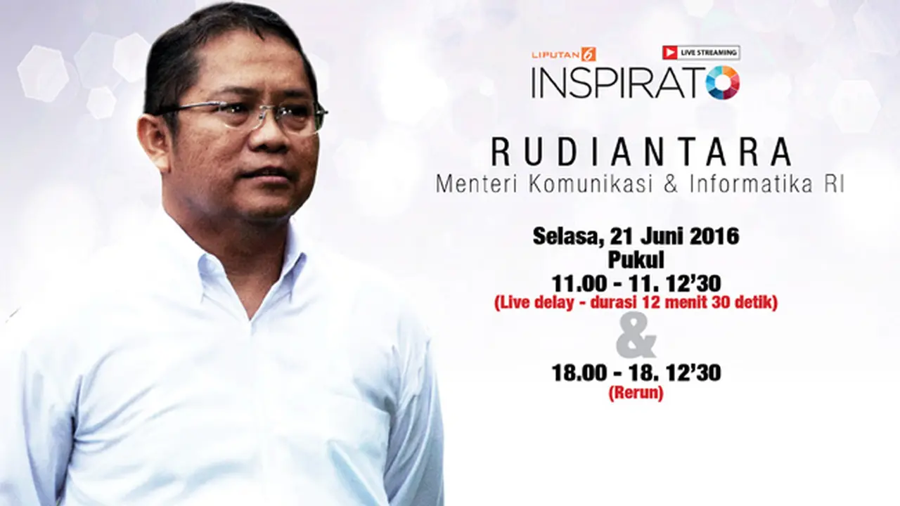 Yuk Saksikan INSPIRATO Bersama Menkominfo Rudiantara