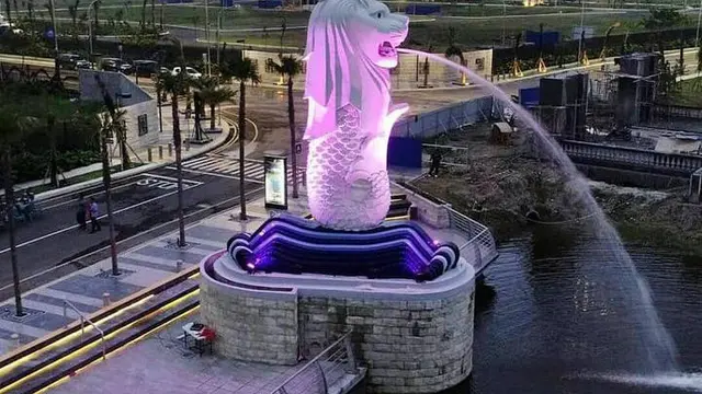 Merlion di Kota Medan