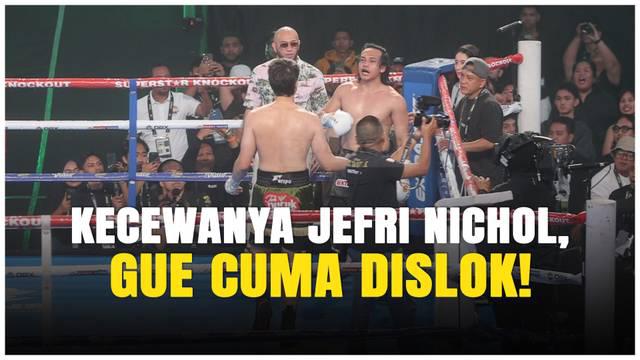Pertandingan panas di Superstar Knockout Vol.3 antara Jefri Nichol dan El Rumi berakhir cepat di Jakarta Convention Center, Sabtu (9/8/2025) malam. Wasit memutuskan kemenangan TKO untuk El Rumi setelah Jefri mengalami dislokasi bahu. Namun, Jefri mer...