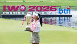 Pegolf Thailand, Jaravee Boonchant, berhasil menjadi yang terbaik di Indonesia Women’s Open presented by BTN, Minggu (1/2/2025). (dok. Indonesia Women’s Open)