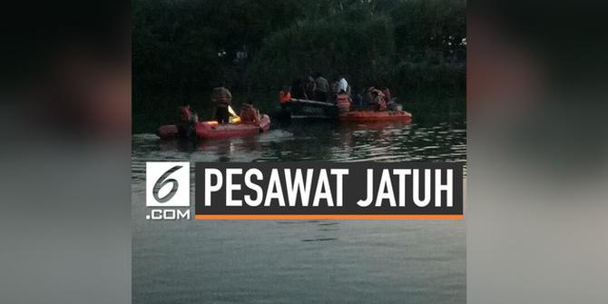 VIDEO: Pesawat Cessna Jatuh di Sungai Indramayu, Satu Penumpang Hilang