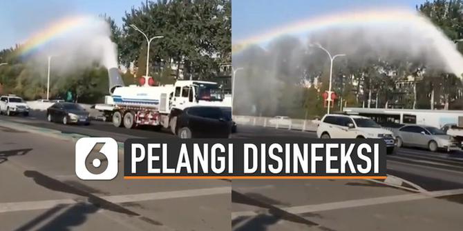 VIDEO: Pemandangan Pelangi Kala Disinfeksi