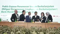 Public Expose Penawaran Umum Berkelanjutan (PUB) Obligasi Berwawasan Lingkungan Berkelanjutan (Green Bond) I Bank Mandiri Tahap I Tahun 2023.