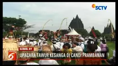 Umat Hindu gelar upacara Tawur Kesanga di Candi Prambanan, D.I Yogyakarta jelan Hari Raya Nyepi.