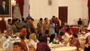 Presiden Joko Widodo mengundang perwakilan pedagang dari sejumlah pasar di Jakarta di Istana Negara, Jakarta, Kamis (3/9/2015). Jokowi sengaja mengundang pedagang untuk mengetahui permasalahan mereka. (Liputan6.com/Faizal Fanani) 