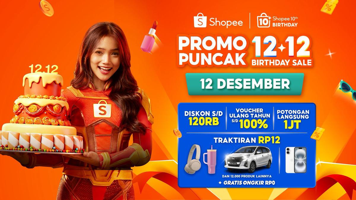 Kemeriahan Sepanjang Hari, Shopee Rayakan 10 Tahun Lewat Puncak 12.12 Birthday Sale dan Banyak Penawaran Fantastis