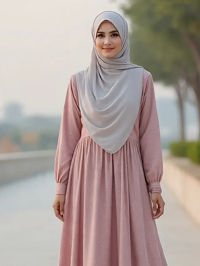 Gamis Katun Warna Pastel Favorit 2025
