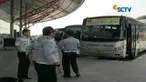 Dinas Perhubungan Terminal Bus Terpadu Pulogebang melakukan uji kelayakan bus angkutan Lebaran.