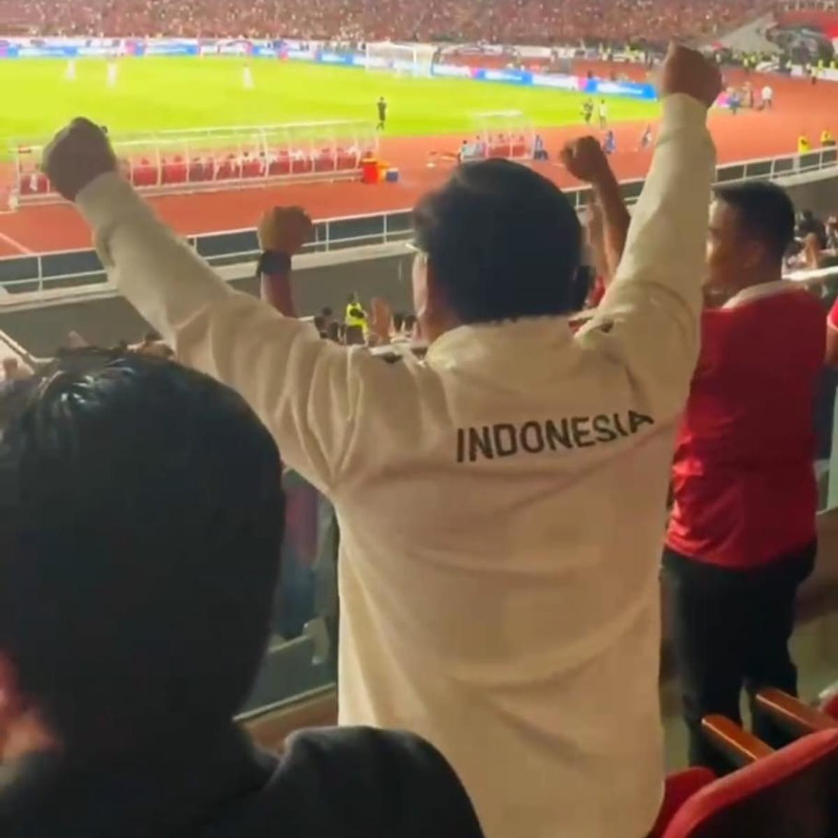 Potret Keseruan Prabowo Nonton Timnas Indonesia Kalahkan Bahrain