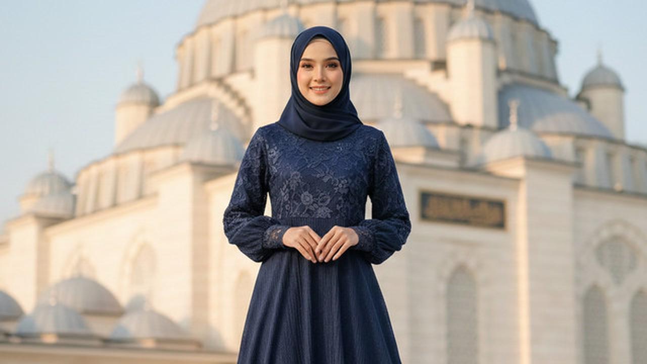 7 Model Gamis Crinkle Kombinasi Brokat Terbaru, Desain Elegan dan Kekinian