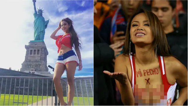 Tindakan seorang suporter cantik asal Peru banyak dinanti orang-orang karena janjinya sendiri.