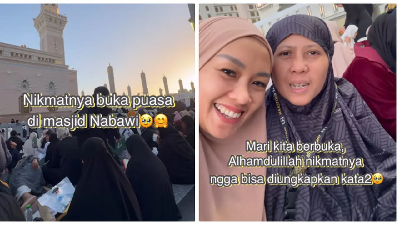 6 Potret Melanie Putria Buka Puasa di Masjid Nabawi, Suasananya Syahdu Bikin Rindu