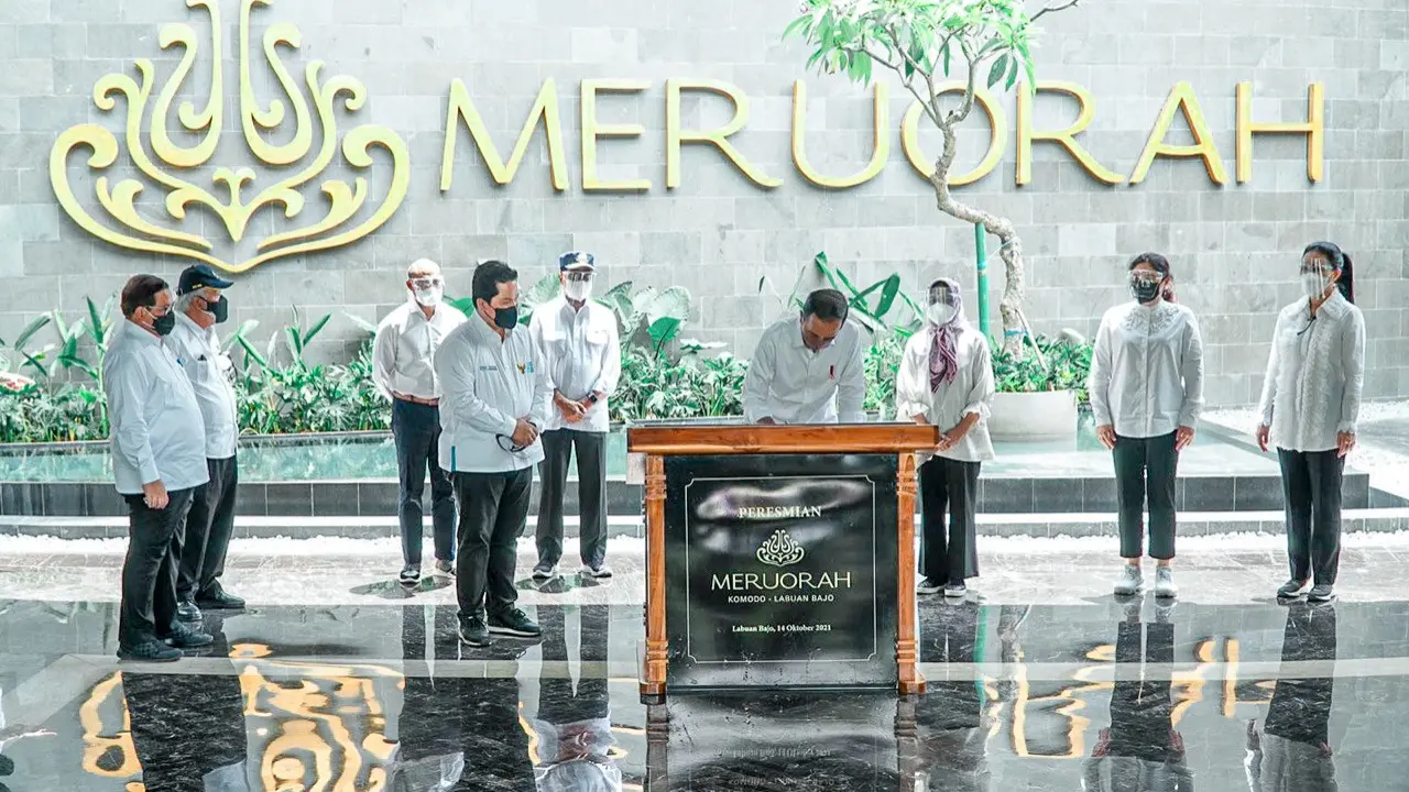 Presiden Joko Widodo (Jokowi) meresmikan secara langsung Hotel Meruorah.