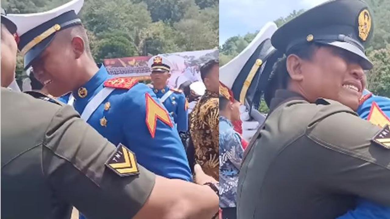 Momen Ayah Bintara TNI Terharu Anaknya Berhasil jadi Taruna AL, Tangis Pecah saat Hadiri Wisuda Prabhatar