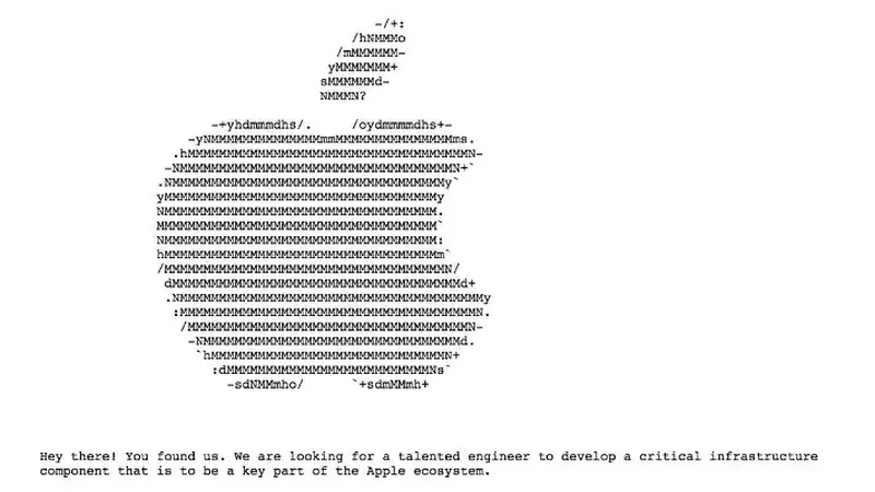 Lowongan tersembunyi Apple