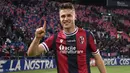 Gol mimpi buruk AS Roma diciptakan oleh Mattias Svanberg pada menit ke-35. Kekalahan 0-1 tersebut membuat Giallorossi harus puas bertengger di posisi kelima klasemen sementara dengan raihan 25 poin, terpaut satu angka dari Bologna yang menempati urutan ke-8. (LaPresse via AP/Massimo Paolone)