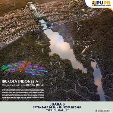 Juara 3 Desain ibu kota baru. Dok Kementerian PUPR