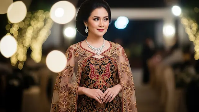 Long Dress Batik Cape Blouse Sheer