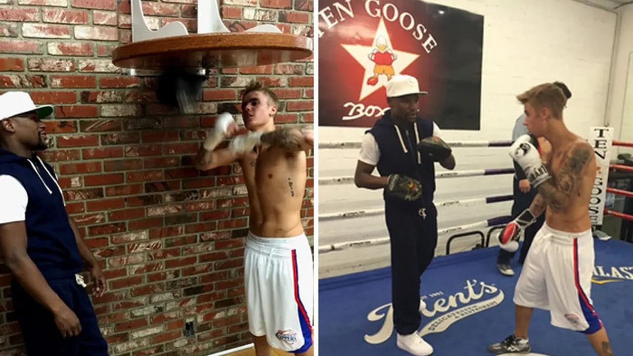 Justin Bieber dan Floyd Mayweather