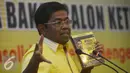 Sekjen DPP Partai Golkar, Idrus Marham menyatakan tak akan maju mencalonkan diri sebagai bakal calon ketua umum Partai Golkar, saat sosialisasi panitia pengarah Musyawarah Nasional Luar Biasa Partai Golkar, Jakarta, Senin (2/5). (Liputan6.com/Johan Tallo)