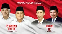 Prabowo-Hatta dan Jokowi-JK (Liputan6.com/Andri Wiranuari)