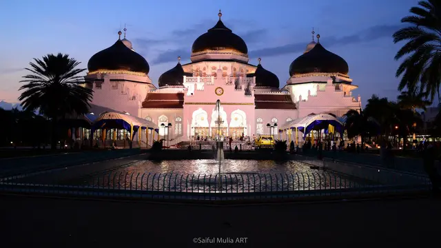 Ilustrasi masjid Raya Baiturrahman Aceh