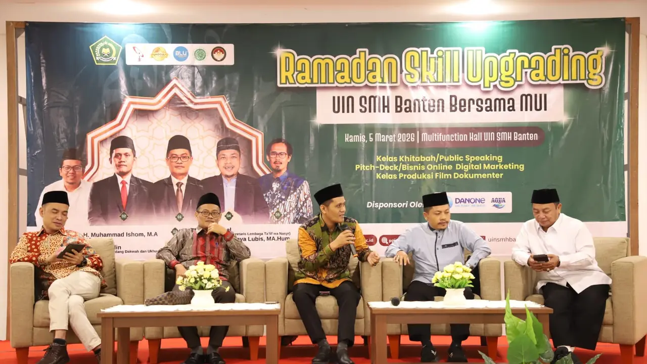 Kegiatan Ramadan Skills Upgrading bagi 250 mahasiswa di Multifunction Hall kampus UIN Sultan Maulana Hasanuddin Banten, seperti dikutip Minggu (8/3/2026) (Istimewa)