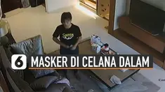 Beredar video CCTV pegawai rumah tangga memasukkan masker ke celana dalam. Kejadian ini diunggah oleh artis Eko Patrio melalui akun media sosial pribadinya.