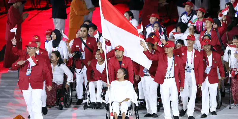 Parade Atlet Para Games Indonesia Meriahkan Pembukaan Asian Para Games 2018