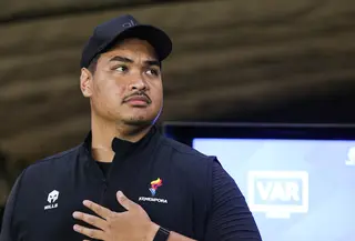 Menteri Pemuda Olahraga,&nbsp;Dito Ariotedjo ketika hadir pada pembukaan&nbsp;BRI Super League 2025/2026 di Stadion Gelora Bung Tomo, Surabaya, Jumat (8/8/2025). (Bola.com/Abdul Aziz)