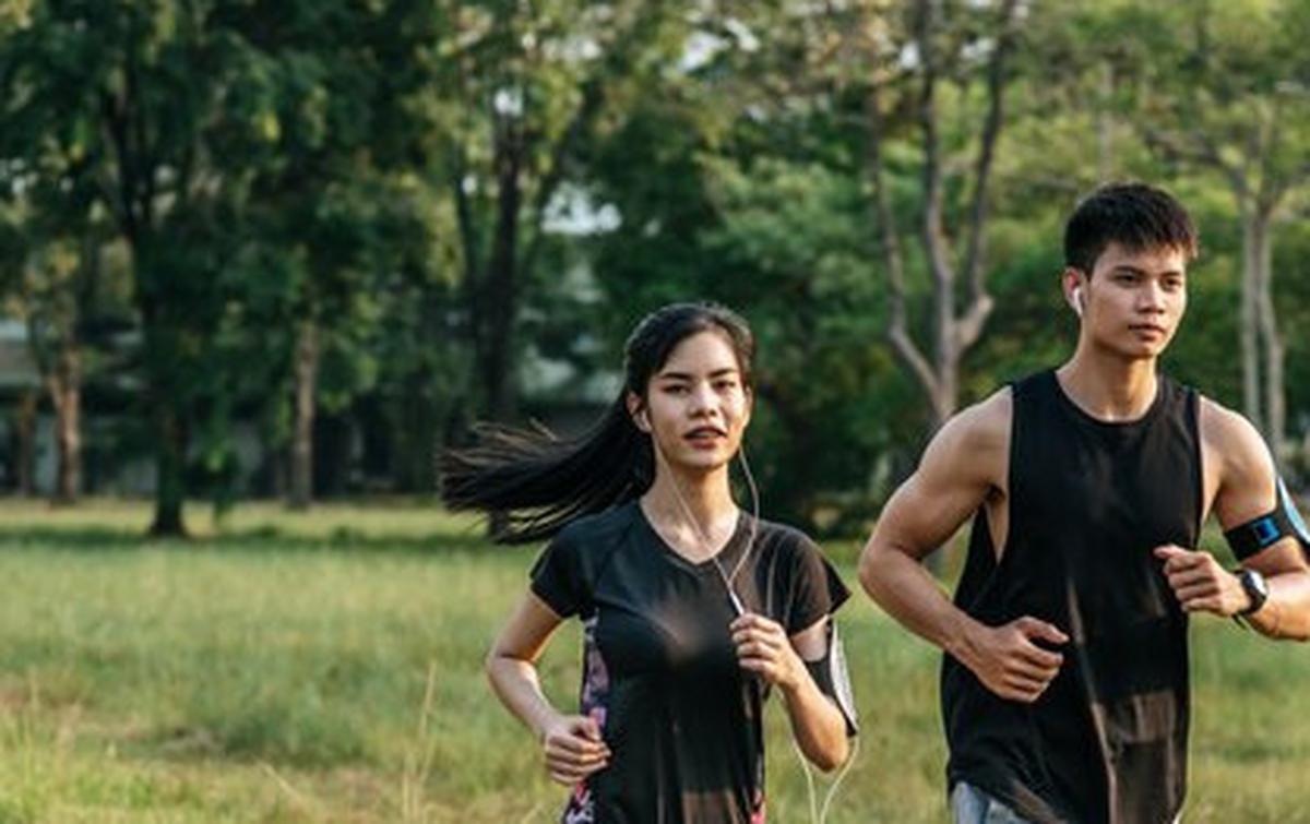Ilustrasi olahraga lari, jogging