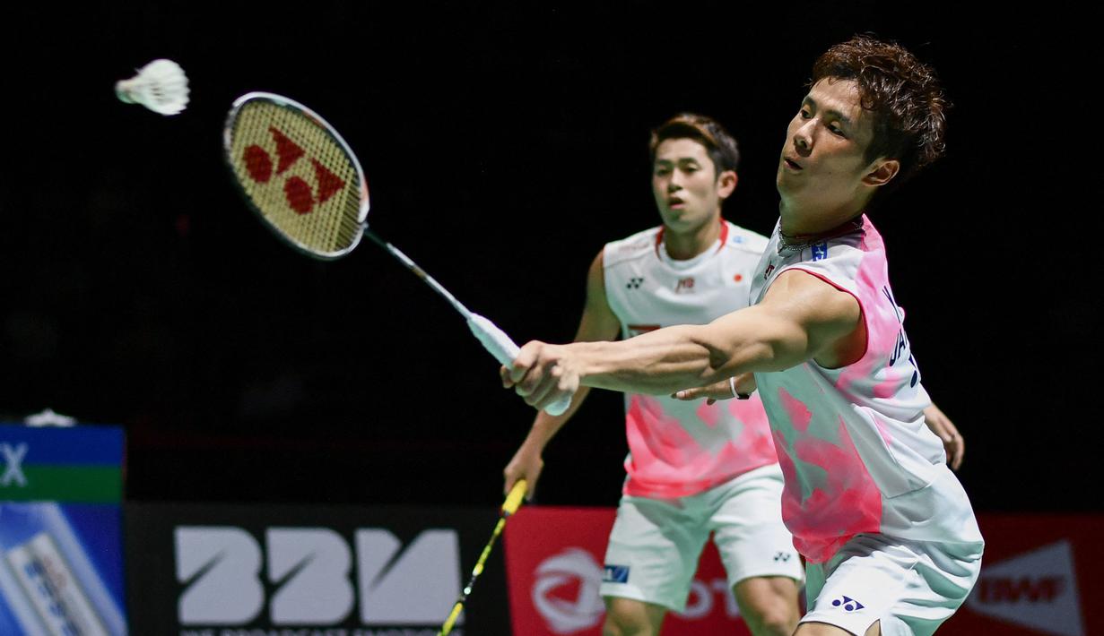 Takuro Hoki/Yugo Kobayashi. Pasangan ganda putra Jepang ini mendapat julukan atau akrab dipanggil seperti jenis makanan dengan akronim dari nama mereka, "Takoyaki". (AFP/Fabrice Coffrini)