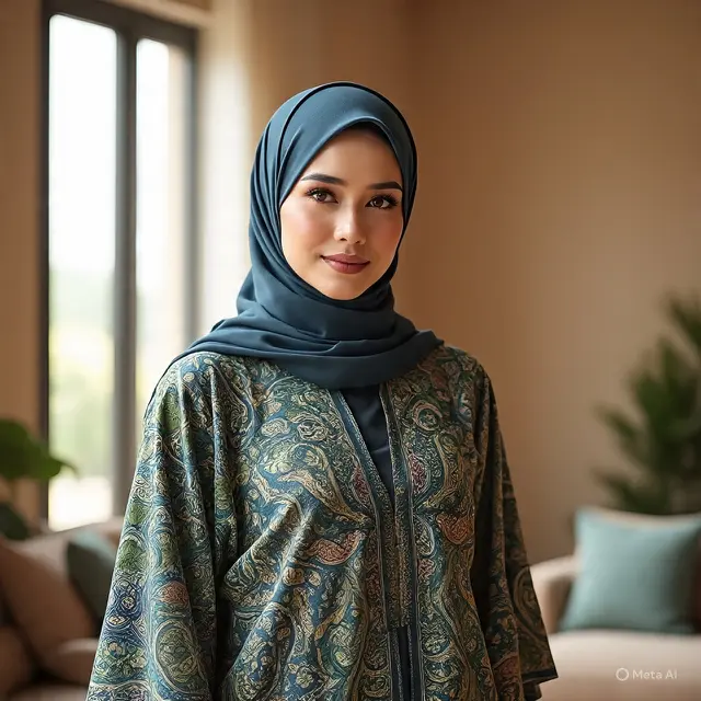 Baju Batik Lengan Lebar untuk Muslimah