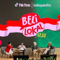 Kolaborasi Tokopedia, pemerintah, dan TikTok Indonesia dalam momen Harbolnas 12.12. (Foto: Maritza Samira)