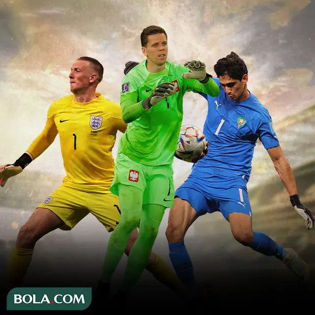 Ilustrasi - Jordan Pickford, Wojciech Szczesny, Yassine Bounou