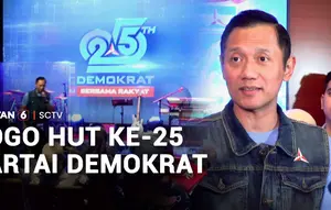Logo HUT ke-25 Partai Demokrat