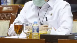 Jaksa Agung Burhanuddin saat Rapat Dengar Pendapat (RDP) bersama Komisi III DPR RI ,di Jakarta, Selasa (26/1/2021). Rapat tersebut beragendakan evaluasi kinerja Kejaksaan Agung Tahun 2020 dan rencana kerja 2021. (Liputan6.com/Angga Yuniar)