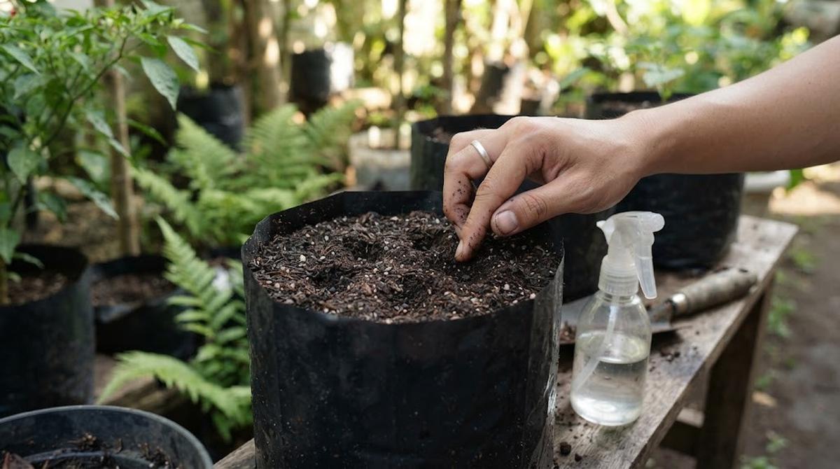 Penyemaian Biji di Polybag
