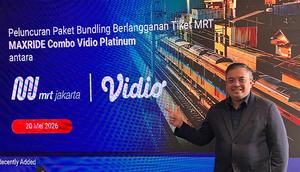 PT MRT Jakarta (Perseroda) resmi meluncurkan paket berlangganan terbaru MAXRIDE Combo Vidio Platinum melalui aplikasi MyMRTJ.