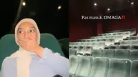 Viral Wanita Nonton Film Horor Bioskop Sendirian (Sumber: Tiktok/lindawidyaa8)