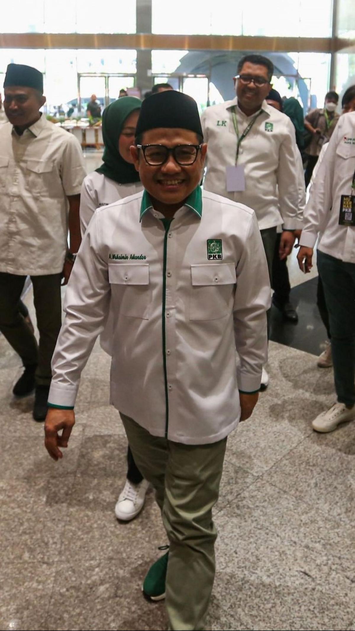 Cak Imin tiba di JCC, Senayan sekitar pukul 13.38 WIB. Foto: Liputan6.com / Angga Yuniar<br>