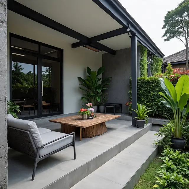 Inspirasi Teras Rumah Industrial