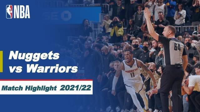 Berita video highlights NBA, pertandingan antara Golden State Warriors melawan Denver Nuggets dalam pertandingan lanjutan NBA 2021/2022, Kamis (17/2/2022).