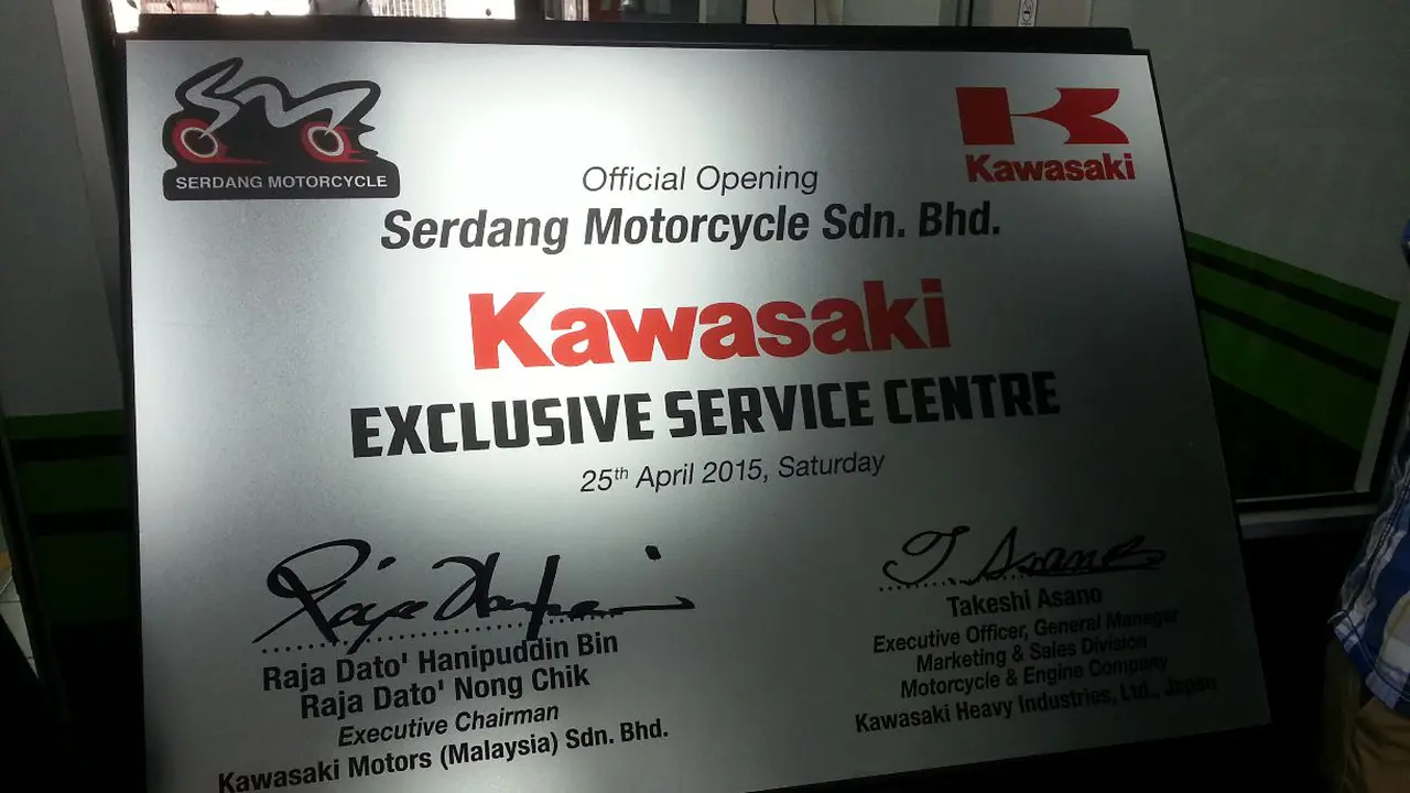 Bengkel Kawasaki Ninja Pertama di Malaysia