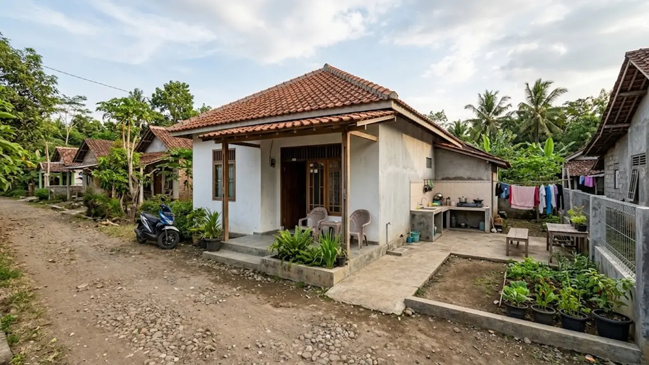 Model Rumah Desa Low Budget untuk Lahan 6×12 Meter