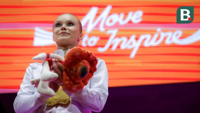 Foto: Tambah Dua Medali, Angelina Melinkova Catatkan Dominasi di Kejuaraan Dunia Gimnastik 2025