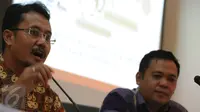 Komisioner KPU, Ferry Kurnia Rizkiyansyah meluncurkan Apps Challenge Code For Vote 4.0. terkait Pilkada Serentak 2015 di Kantor KPU, Jakarta, Rabu (28/10/2015). (Liputan6.com/Faizal Fanani)